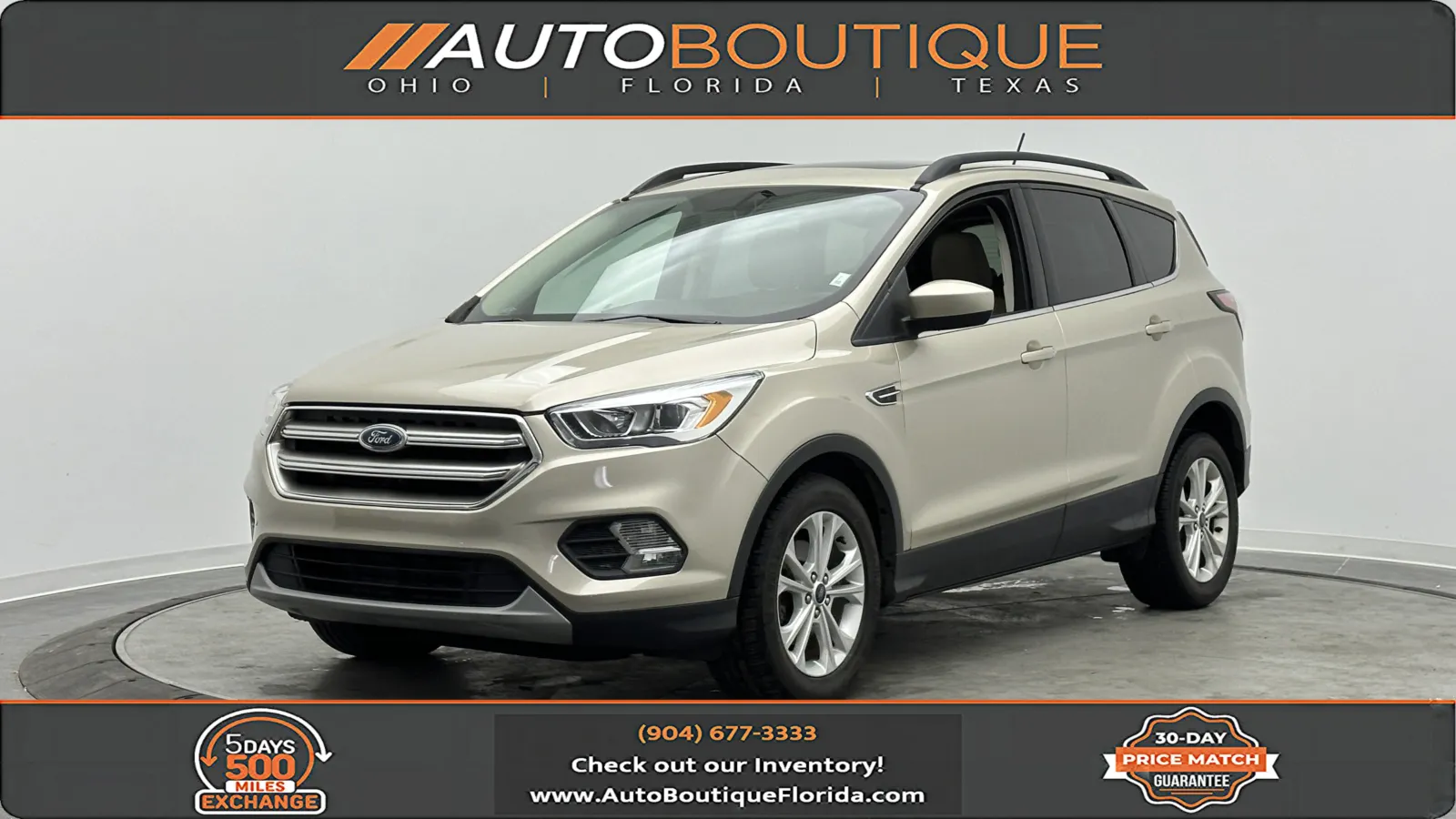 Gold 2018 Ford Escape SEL for sale in Jacksonville, FL