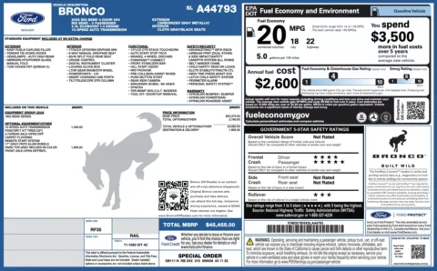 Photos of 2025 Ford Bronco Big Bend for sale in Jacksonville, FL at Auto Boutique Florida