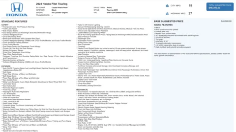 Photos of 2024 Honda Pilot Touring for sale in Jacksonville, FL at Auto Boutique Florida