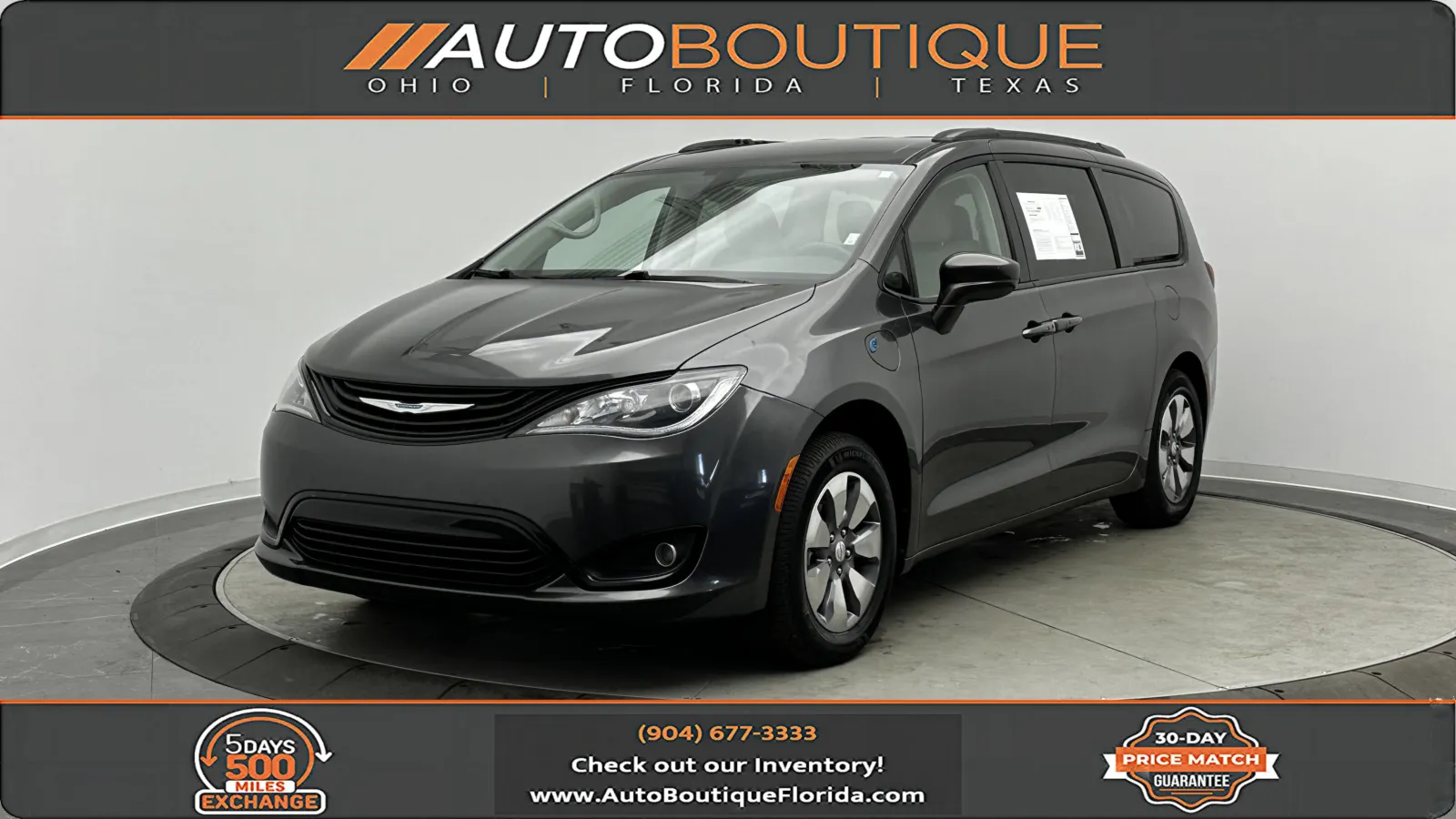 Gray 2018 Chrysler Pacifica Hybrid Touring L for sale in Jacksonville, FL