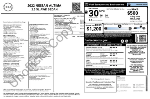Photos of 2022 Nissan Altima 2.5 SL for sale in Jacksonville, FL at Auto Boutique Florida