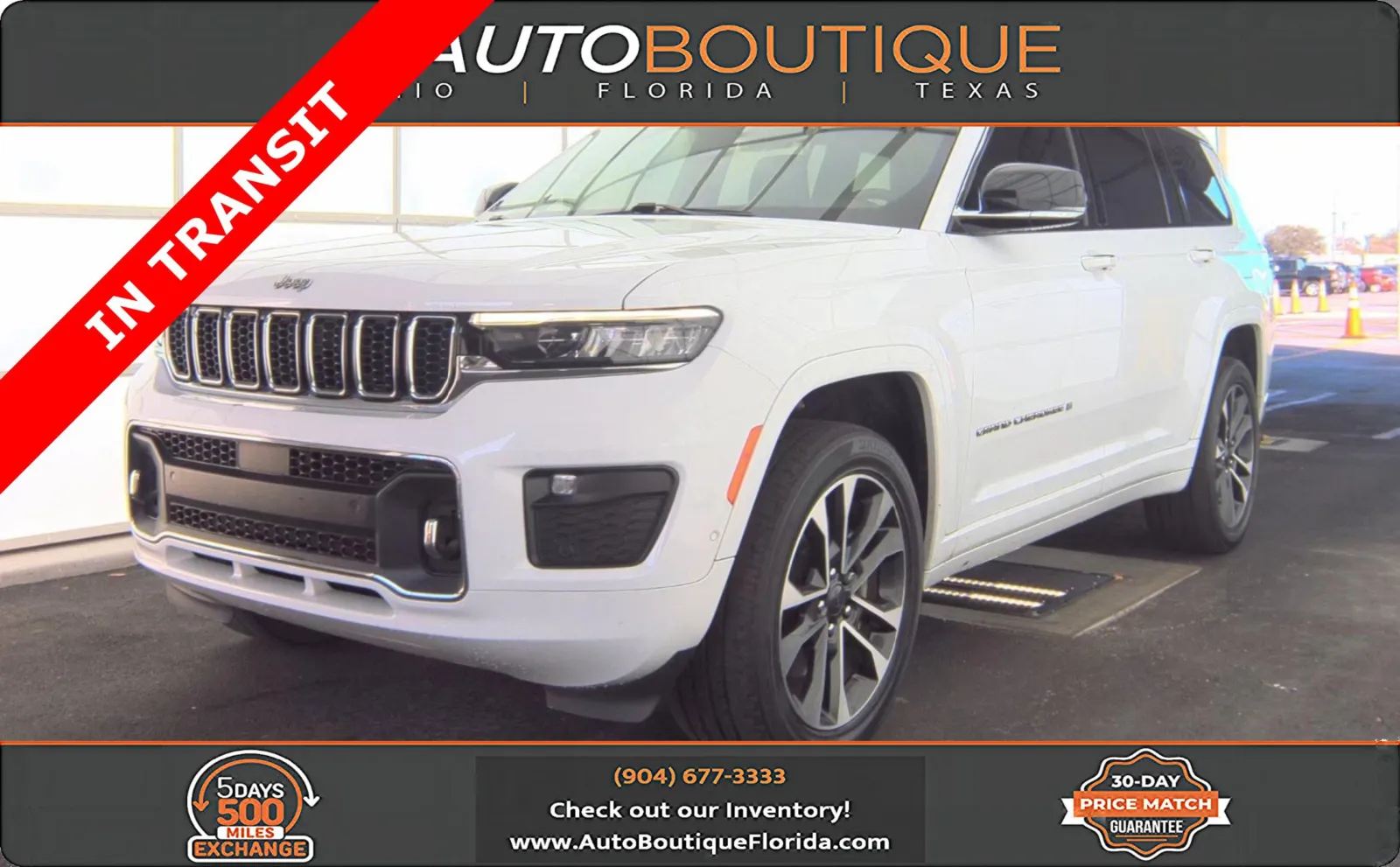 White 2022 Jeep Grand Cherokee L Overland for sale in Jacksonville, FL