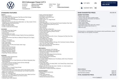 Photos of 2018 Volkswagen Passat 2.0T S for sale in Jacksonville, FL at Auto Boutique Florida