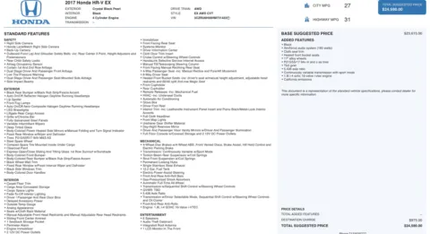 Photos of 2017 Honda HR-V EX for sale in Jacksonville, FL at Auto Boutique Florida