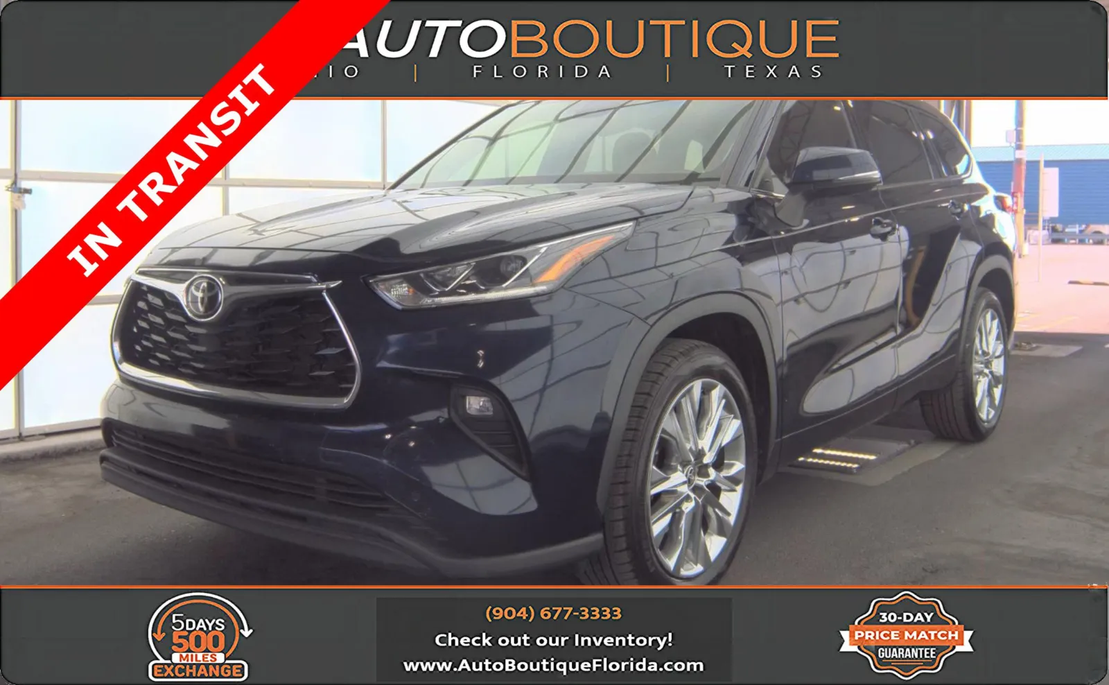 Blue 2023 Toyota Highlander Limited for sale in Jacksonville, FL