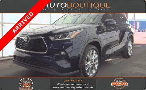 Blue 2023 Toyota Highlander Limited for sale in Jacksonville, FL