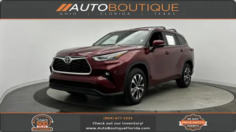 Red 2020 Toyota Highlander XLE for sale in Jacksonville, FL