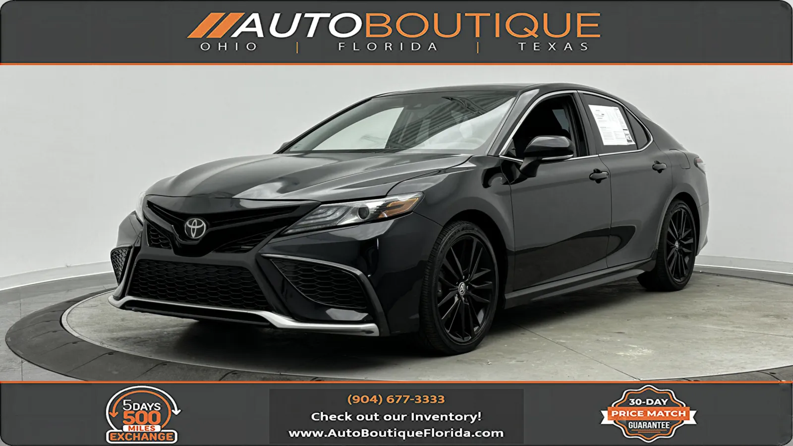 Black 2022 Toyota Camry XSE for sale in Jacksonville, FL