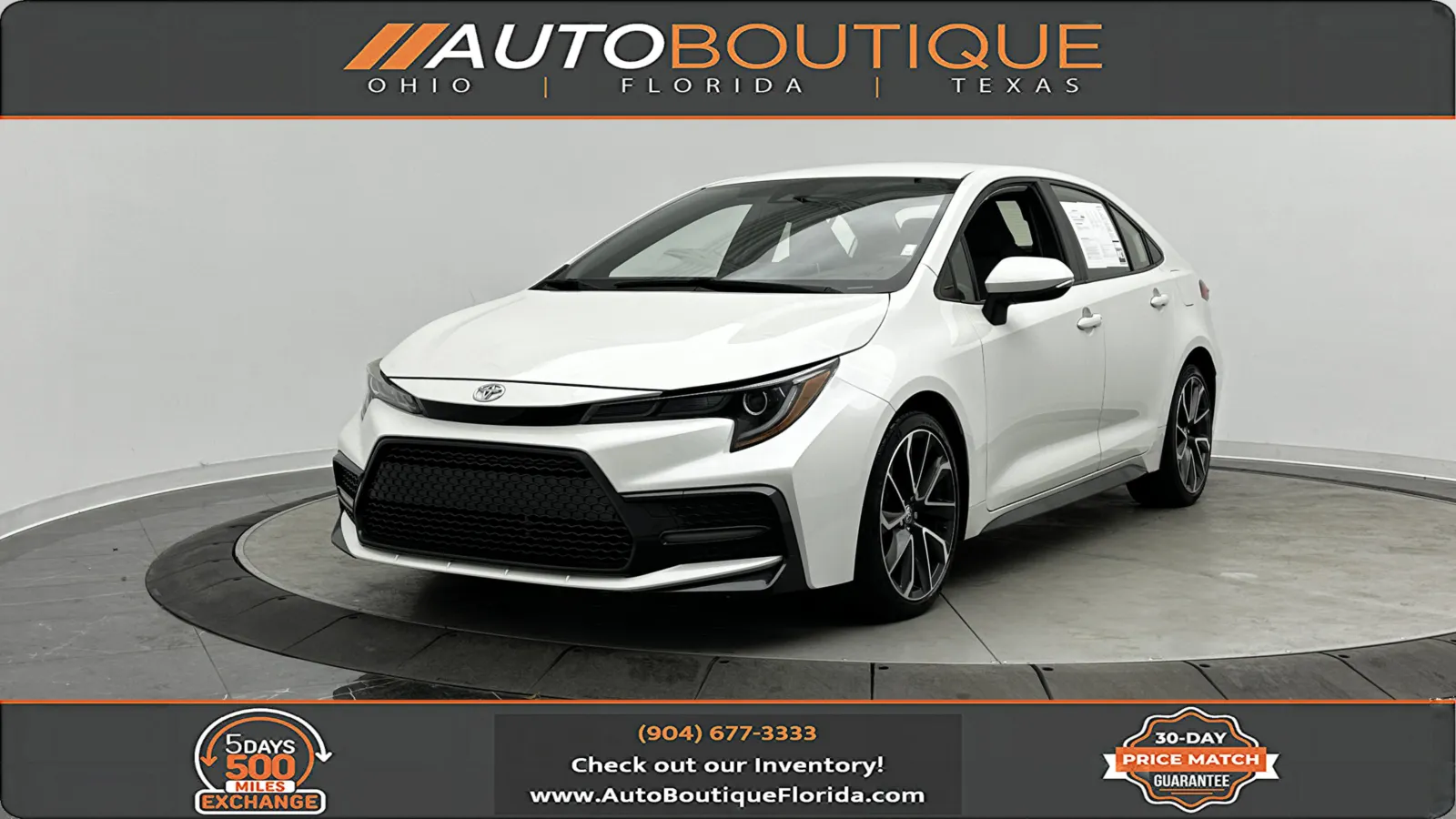 White 2020 Toyota Corolla SE for sale in Jacksonville, FL