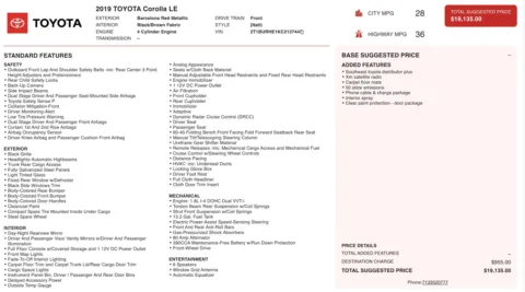 Photos of 2019 Toyota Corolla LE for sale in Jacksonville, FL at Auto Boutique Florida