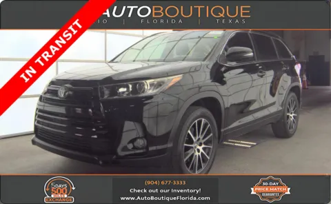 Black 2017 Toyota Highlander SE for sale in Jacksonville, FL