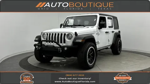 White 2018 Jeep Wrangler Unlimited Sport S for sale in Jacksonville, FL