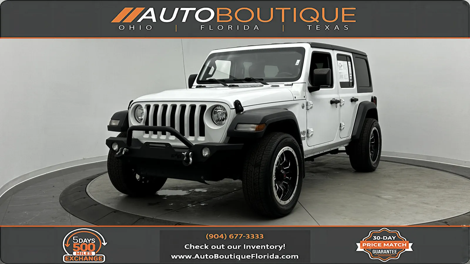 White 2018 Jeep Wrangler Unlimited Sport S for sale in Jacksonville, FL