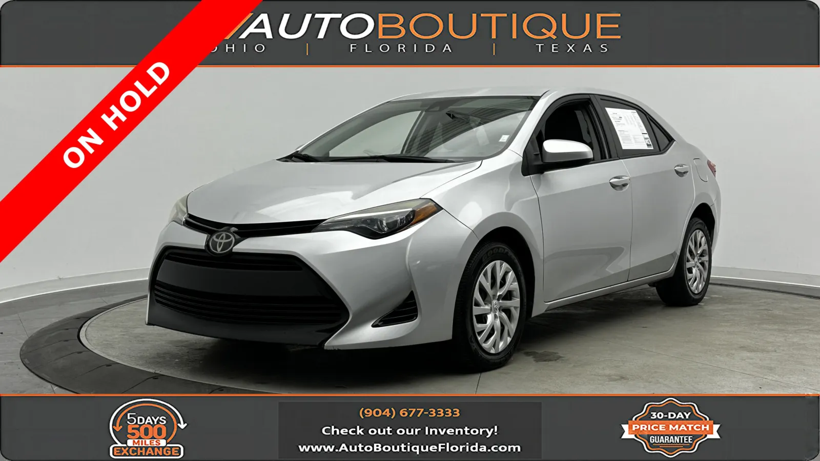 Silver 2018 Toyota Corolla LE for sale in Jacksonville, FL