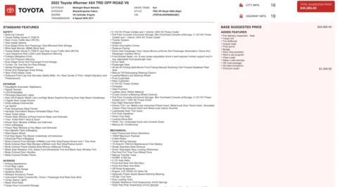 Photos of 2023 Toyota 4Runner TRD Off Road for sale in Jacksonville, FL at Auto Boutique Florida