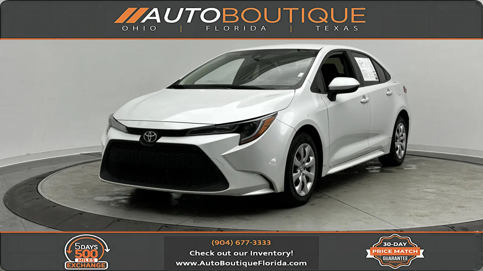 White 2022 Toyota Corolla LE for sale in Jacksonville, FL