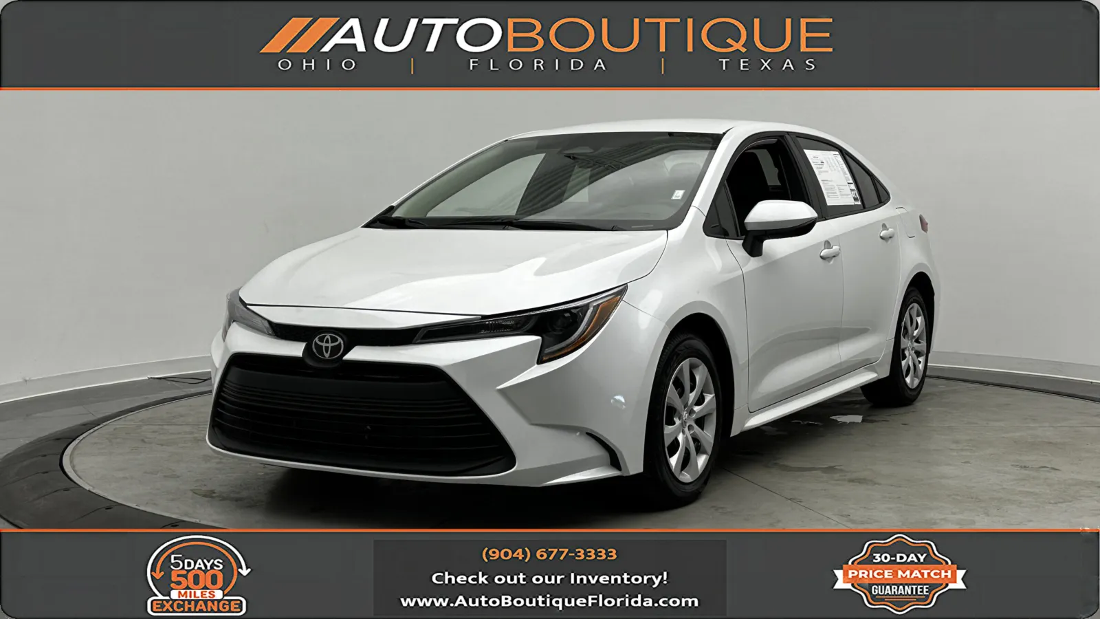 White 2024 Toyota Corolla LE for sale in Jacksonville, FL