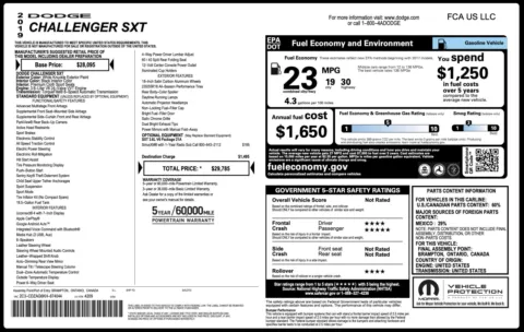 Photos of 2019 Dodge Challenger SXT for sale in Jacksonville, FL at Auto Boutique Florida