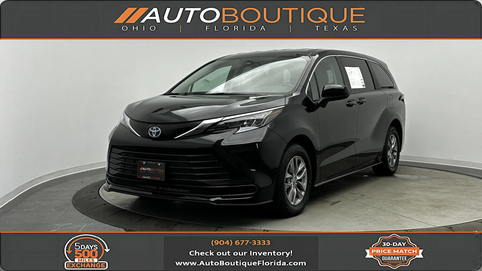 Black 2024 Toyota Sienna LE for sale in Jacksonville, FL
