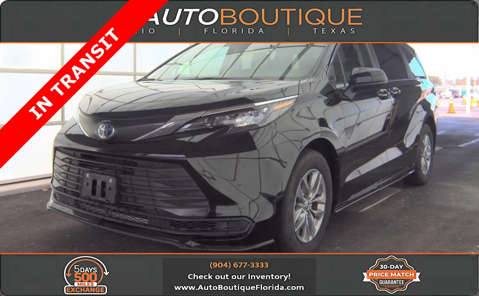 Black 2024 Toyota Sienna LE for sale in Jacksonville, FL