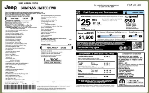 Photos of 2021 Jeep Compass Limited for sale in Jacksonville, FL at Auto Boutique Florida