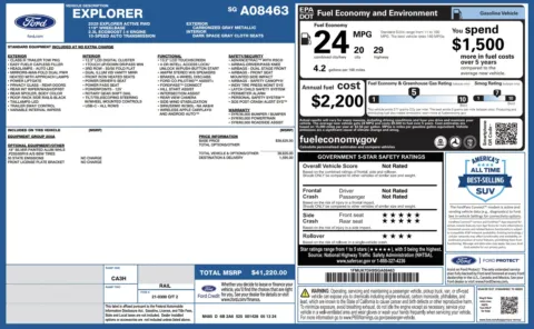 Photos of 2025 Ford Explorer Active for sale in Jacksonville, FL at Auto Boutique Florida