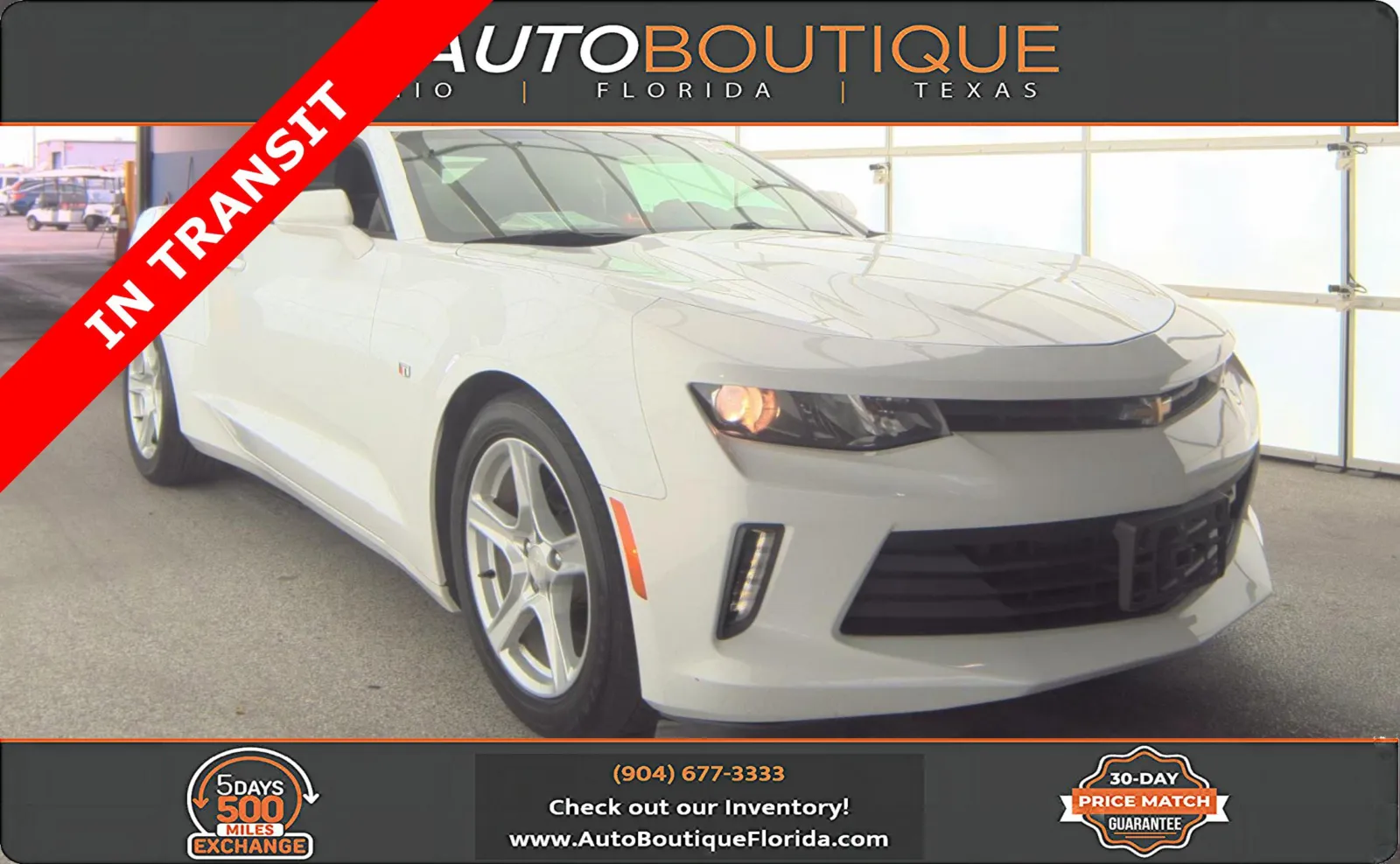 White 2018 Chevrolet Camaro 1LT for sale in Jacksonville, FL