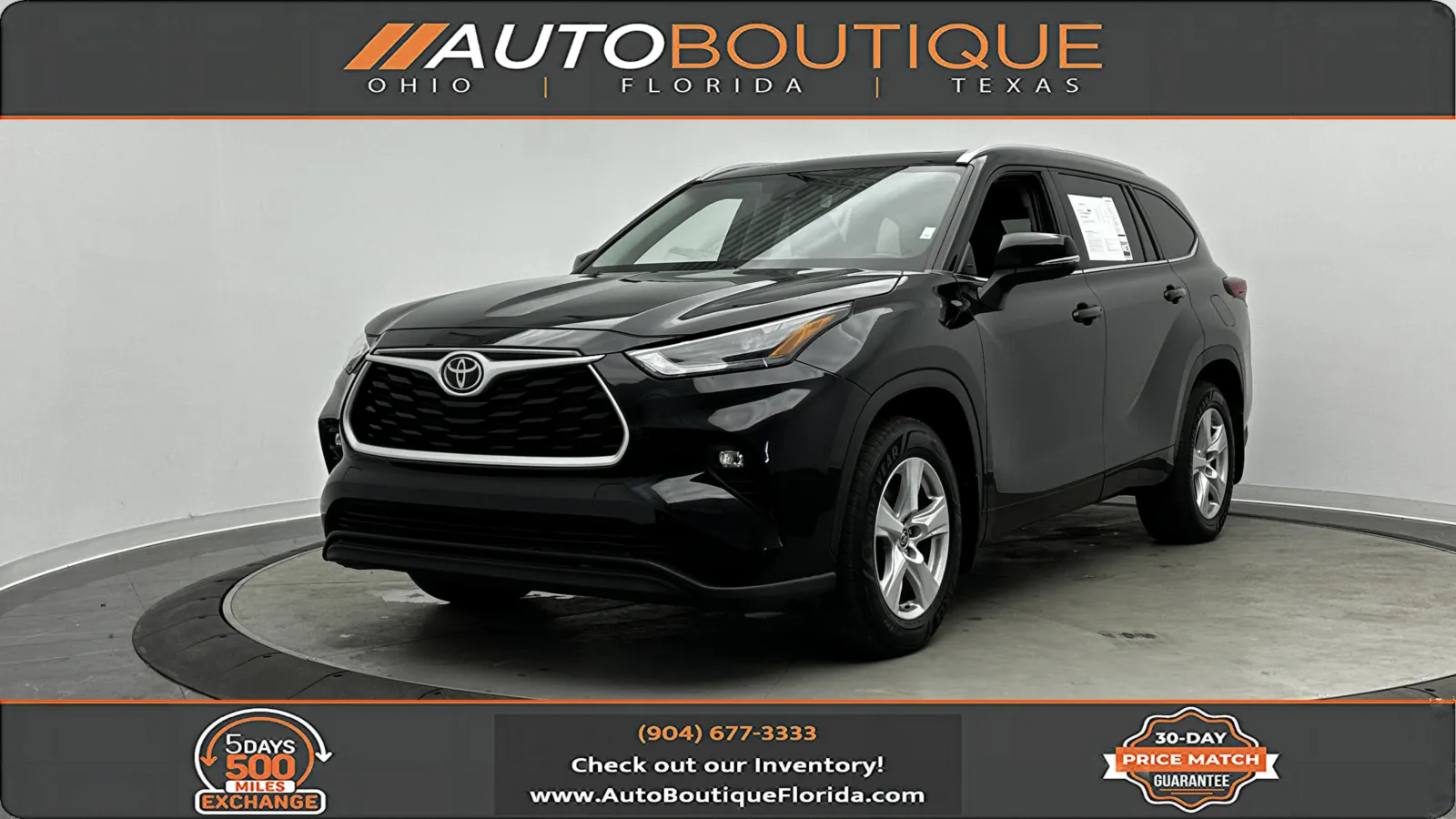 Black 2023 Toyota Highlander XLE for sale in Jacksonville, FL