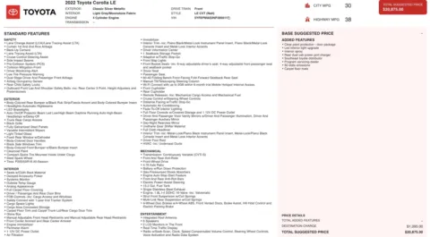 Photos of 2022 Toyota Corolla LE for sale in Jacksonville, FL at Auto Boutique Florida