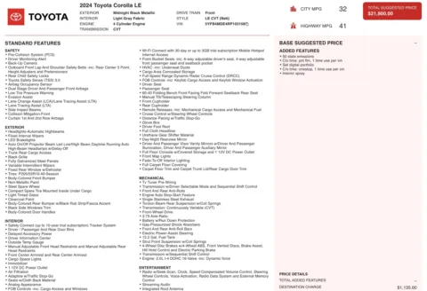 Photos of 2024 Toyota Corolla LE for sale in Jacksonville, FL at Auto Boutique Florida