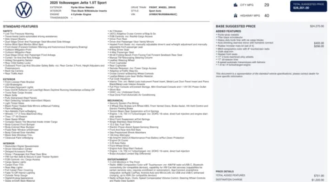 Photos of 2025 Volkswagen Jetta Sport for sale in Jacksonville, FL at Auto Boutique Florida