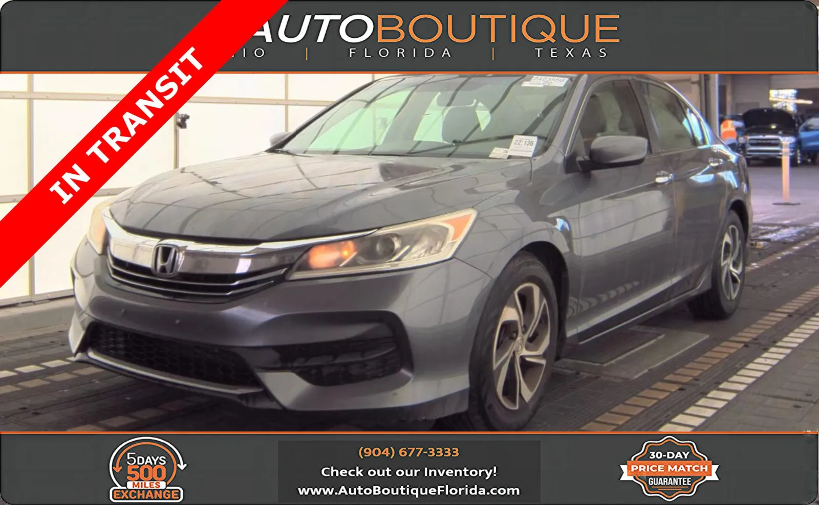 Gray 2016 Honda Accord Sedan LX for sale in Jacksonville, FL