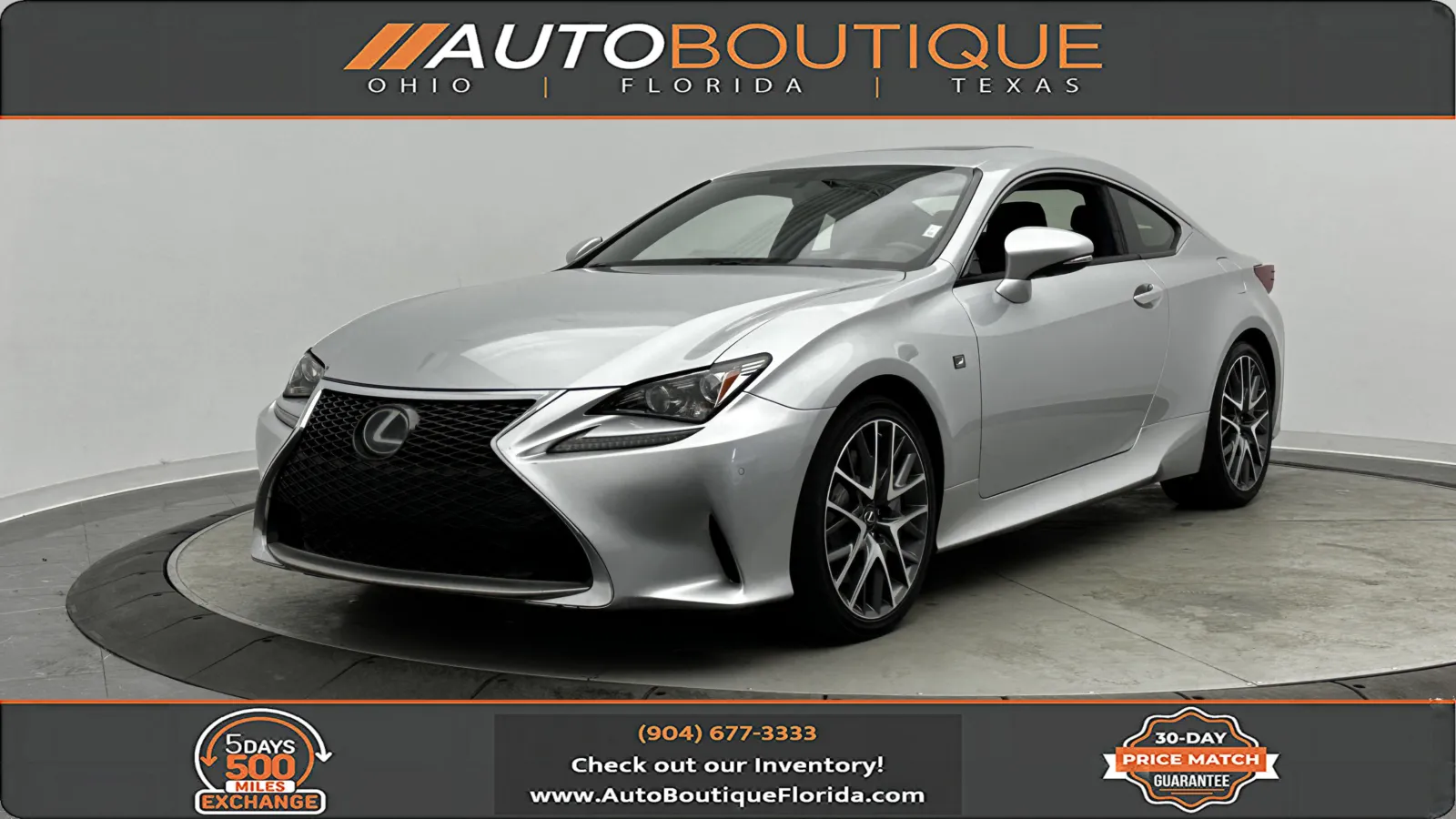 2017 Lexus RC Turbo for sale in Jacksonville, FL