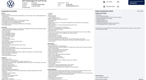 More photos of 2016 Volkswagen CC R-Line at Auto Boutique Florida, FL