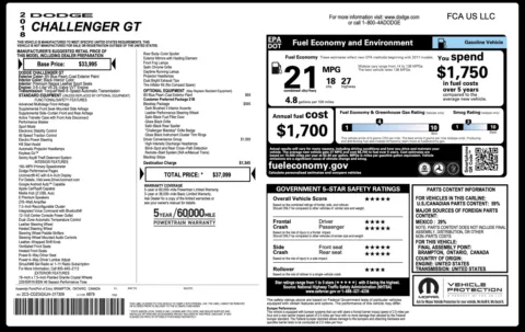 Photos of 2018 Dodge Challenger GT for sale in Jacksonville, FL at Auto Boutique Florida