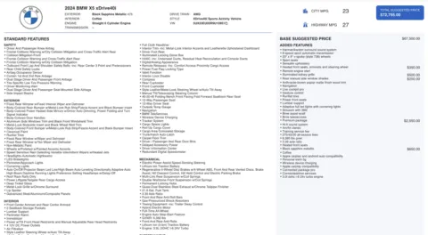 Photos of 2024 BMW X5 xDrive40i for sale in Jacksonville, FL at Auto Boutique Florida