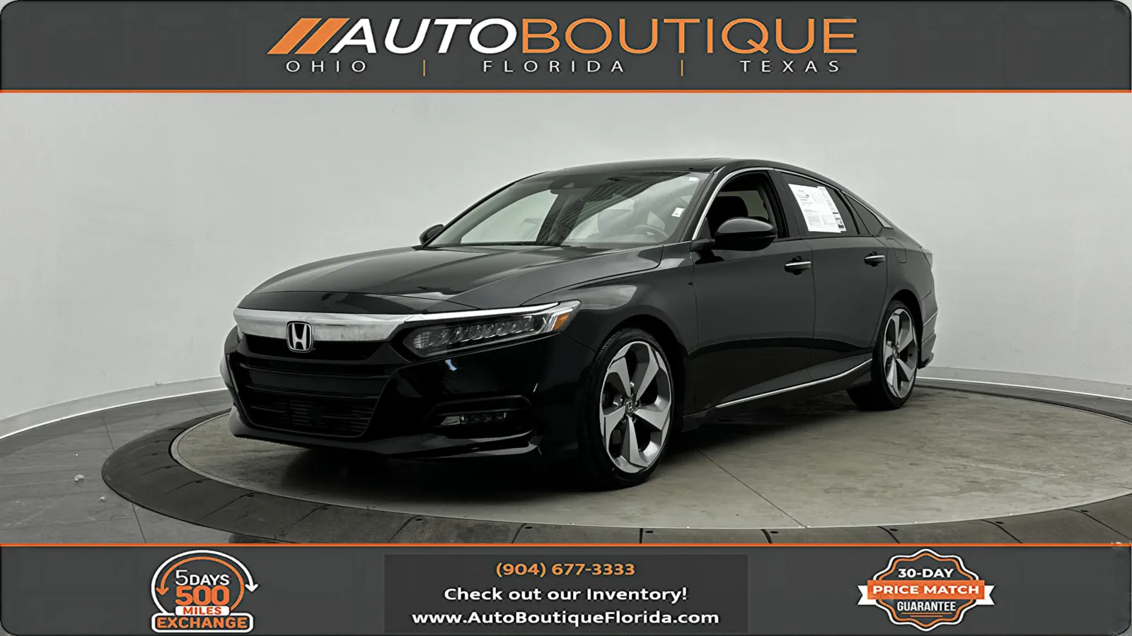 Black 2020 Honda Accord Sedan Touring for sale in Jacksonville, FL