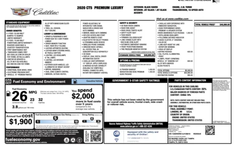 Photos of 2020 Cadillac CT5 Premium Luxury for sale in Jacksonville, FL at Auto Boutique Florida