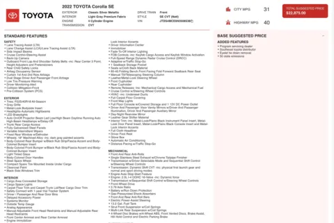 Photos of 2022 Toyota Corolla SE for sale in Jacksonville, FL at Auto Boutique Florida