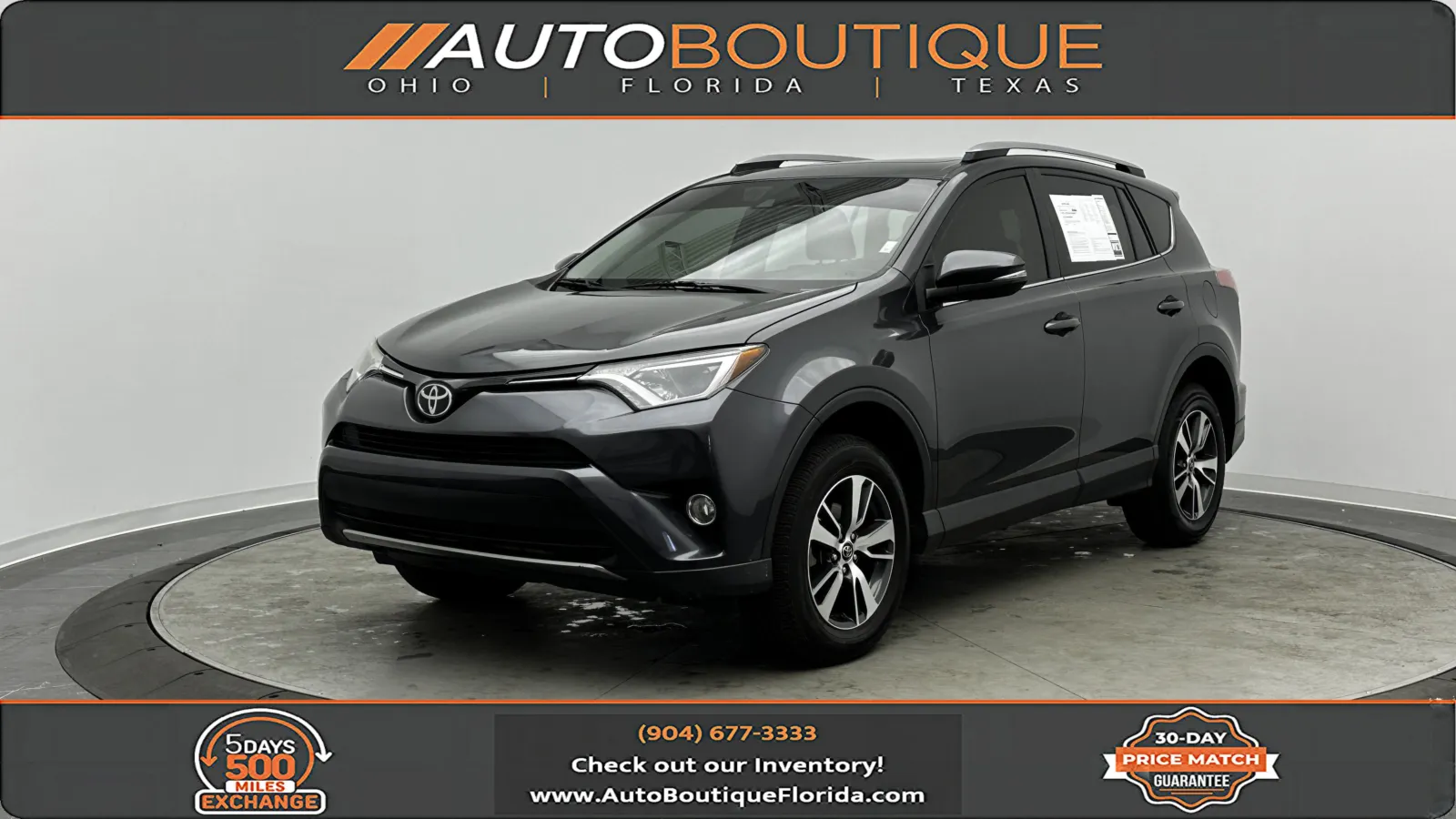 Gray 2017 Toyota RAV4 XLE for sale in Jacksonville, FL