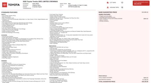 Photos of 2020 Toyota Tundra Limited for sale in Jacksonville, FL at Auto Boutique Florida