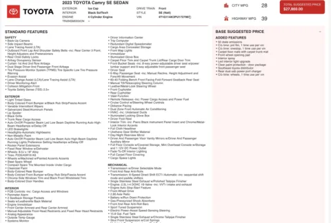 Photos of 2023 Toyota Camry SE for sale in Jacksonville, FL at Auto Boutique Florida