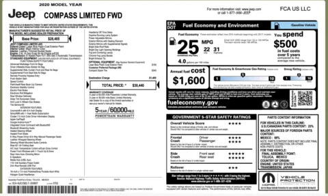 Photos of 2020 Jeep Compass Limited for sale in Jacksonville, FL at Auto Boutique Florida