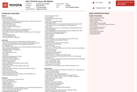 Photos of 2023 Toyota Camry SE for sale in Jacksonville, FL at Auto Boutique Florida