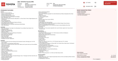 Photos of 2021 Toyota Tacoma SR5 for sale in Jacksonville, FL at Auto Boutique Florida