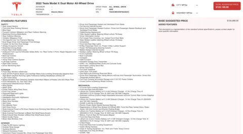 Photos of 2022 Tesla Model X for sale in Jacksonville, FL at Auto Boutique Florida