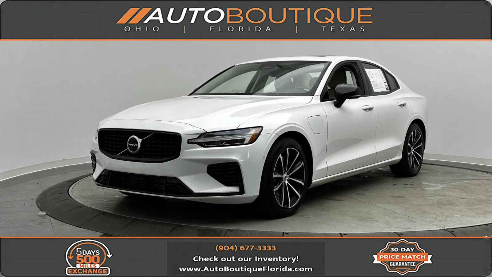 White 2023 Volvo S60 Recharge Plug-In Hybrid Plus Dark Theme for sale in Jacksonville, FL