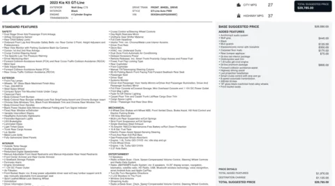 Photos of 2023 Kia K5 GT-Line for sale in Jacksonville, FL at Auto Boutique Florida