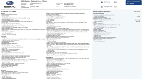 Photos of 2023 Subaru Outback Onyx Edition for sale in Jacksonville, FL at Auto Boutique Florida