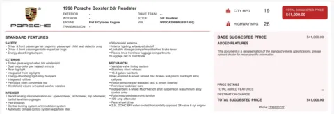 More photos of 1998 Porsche Boxster at Auto Boutique Florida, FL